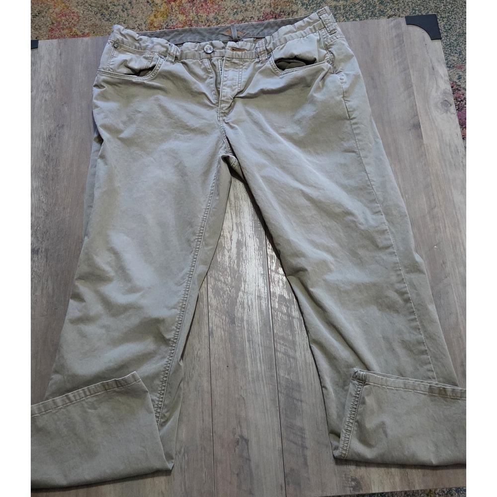 Tommy Bahama Pants 36x30 Beige Tan Solid Cotton Blend Stretch Straight Leg